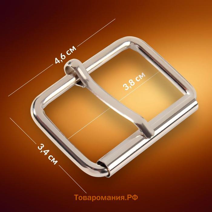 Пряжка проволочная, 4,6 × 3,4 см, 38 мм, 5 шт, цвет серебряный