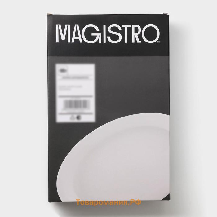 Форма для выпечки из жаропрочного фарфора Magistro White gloss, 2,5 л, 34×22×6,5 см