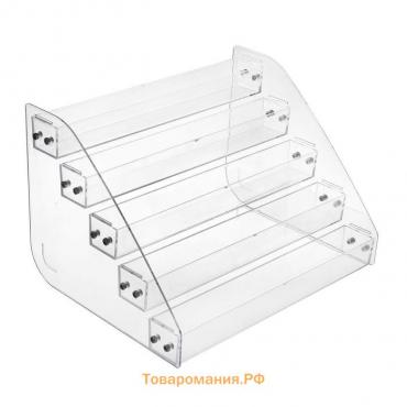 Подставка под лаки 5 этажей, 31,3×17,8×22,4см, оргстекло 2 мм