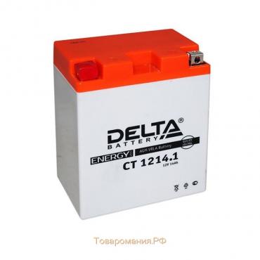 Аккумуляторная батарея Delta СТ1214.1 (YB14-BS, YTX14AH, YTX14AH-BS) 12В, 14 Ач прямая (+ -)