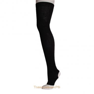 Гетры для танцев №5, без носка и пятки, L= 70 см, цвет чёрный
