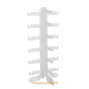 Подставка под очки 6 мест, 16×14,5×35,5 см, цвет белый