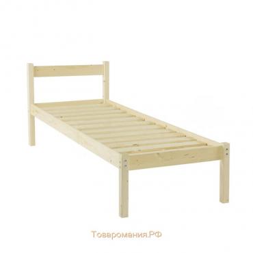 Односпальная кровать «Т1», 700×1900, массив сосны, без покрытия