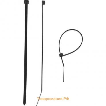 Стяжки кабельные "ЗУБР" черные КС-Ч1, 4.5 x 250 мм, нейлон, 100 шт.