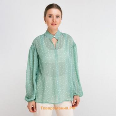 Рубашка женская MINAKU: Green trend цвет зелёный, р-р 42