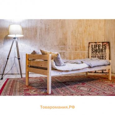 Односпальная кровать «Светлячок», 800×1900, массив сосны, без покрытия