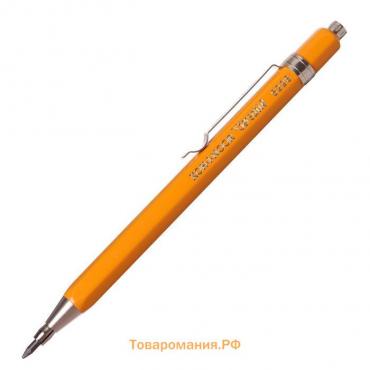 Карандаш цанговый Koh-I-Noor VERSATIL 5228, короткий, желтый, металл/пластик, с клипом, 2,0 мм