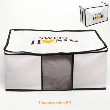 Органайзер для хранения белья, кофр с pvc-окном Sweet home, 43×28.5×20 см