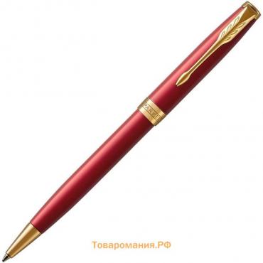 Ручка шариковая Parker Sonnet Core K539 Lacquer Intense Red GT М 1.0 мм, корпус из нержавеющей стали, чёрные чернила