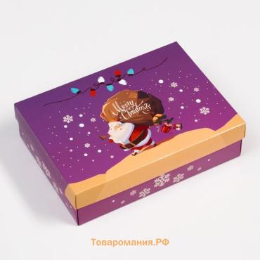Подарочная коробка сборная «Новогодний волшебник», 21×15×5.7 см