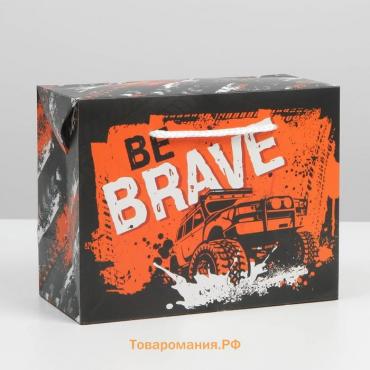 Пакет—коробка, подарочная упаковка, «Be brave», 23 х 18 х 11 см
