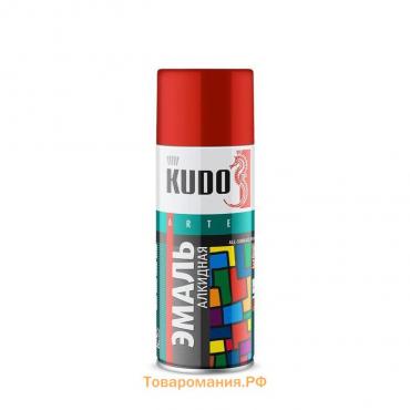 Эмаль универсальная KUDO, KU-1003, Красный глянцевый, 520мл