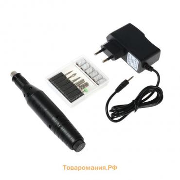 Аппарат для маникюра GESS-645 Black Nail, 18 Вт, 6 насадок, 15000 об/мин, 220 В, чёрный