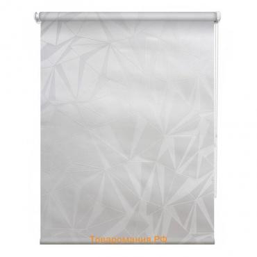 Рулонная штора «Грани», 61х175 см, цвет светло-серый