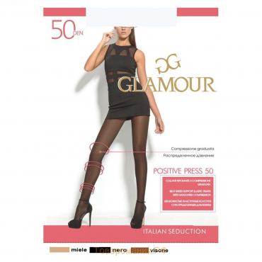 Колготки женские GLAMOUR Positive Press 50 цвет чёрный (nero), р-р 3