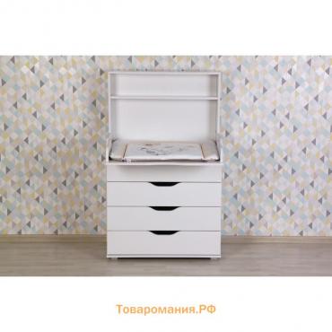 Комод со стеллажом Polini kids Simple 2581, 467х804х1367 мм, белый