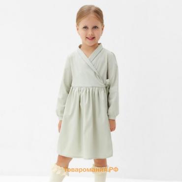 Платье для девочки MINAKU: Cotton collection цвет фисташковый, рост 122 см